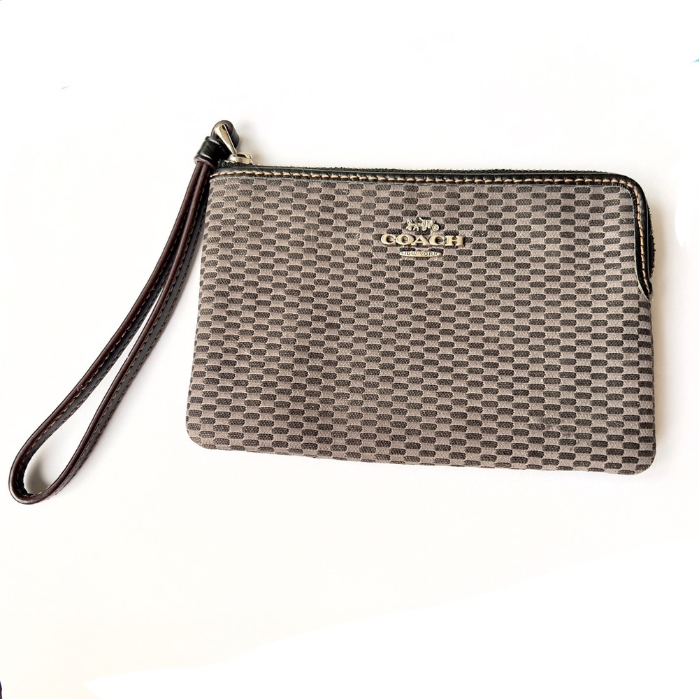 COACH Gray Clutch 6.25x4.25 inches